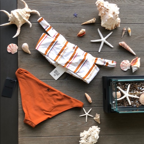 🌴🌼BILLABONG-STAR STRUCK OFF SHOULDER BIKINI SET - Picture 5 of 8